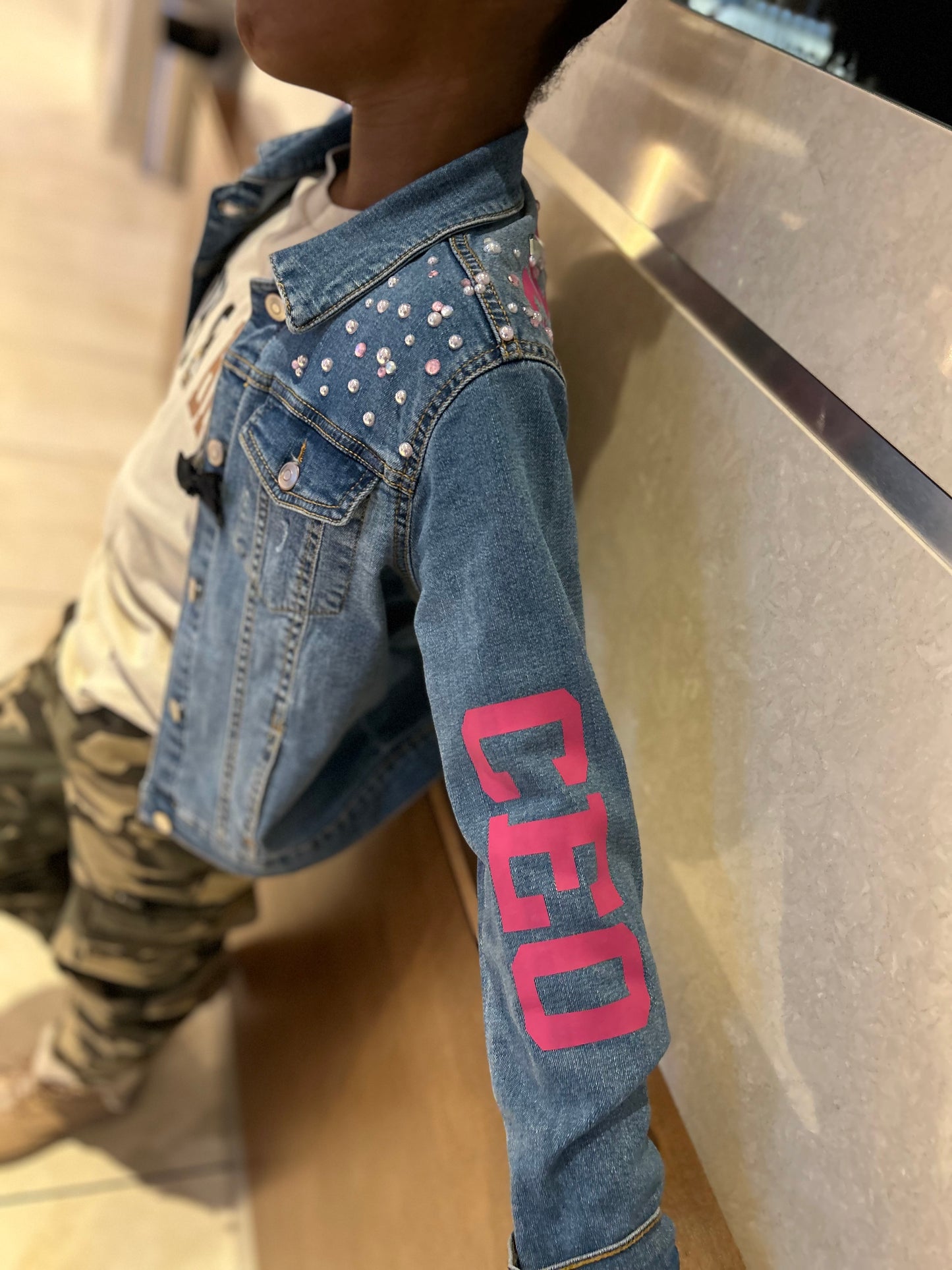 REP YOUR BIZ DENIM JACKET