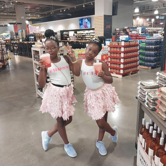 Flowing Petals Specialty Skirt & Matching Scrunchies 📌YOUTH SIZES ONLY