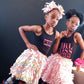 Flowing Petals Specialty Skirt & Matching Scrunchies 📌YOUTH SIZES ONLY