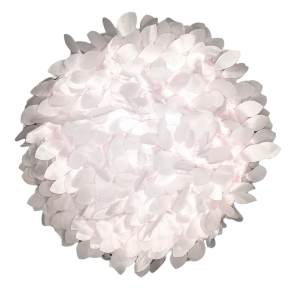 Flowing Petals Pure White Satin Bonnet